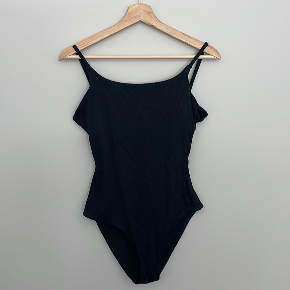 Aerie ribbed tie back one piece swimsuit